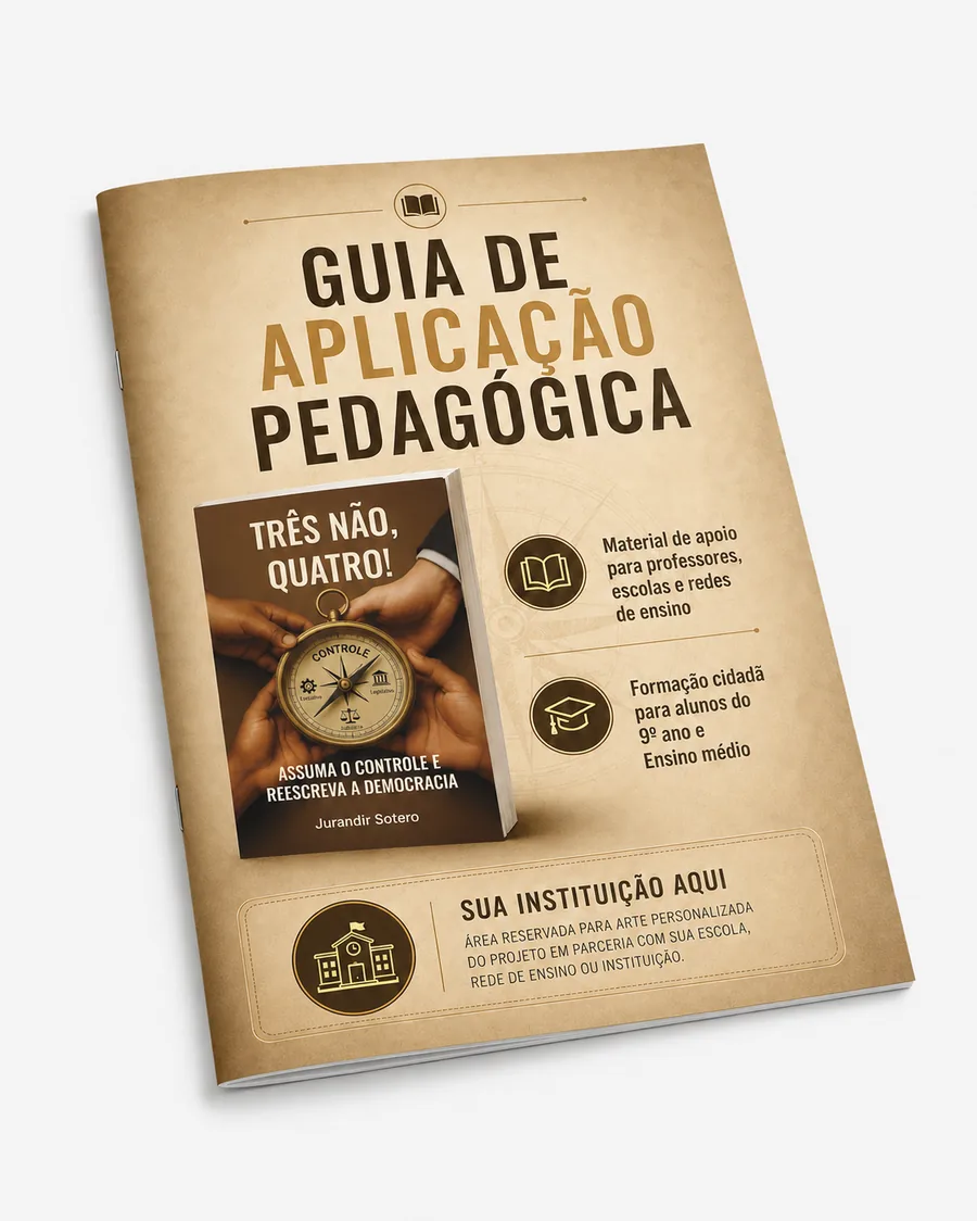 Mockup da versão impressa do Guia de Aplicação Pedagógica